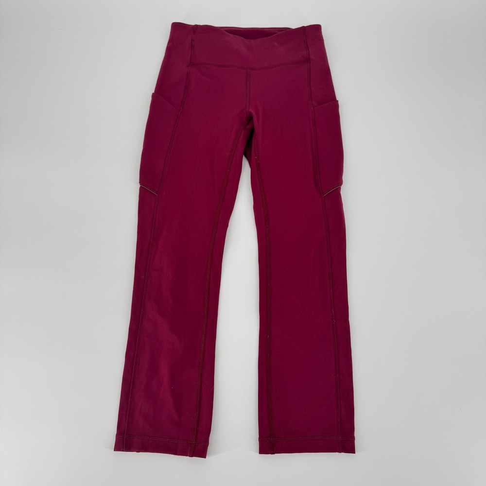 Lululemon Speed Up Crop 21" Ruby Wine Women's‎ Running Pants Size 2